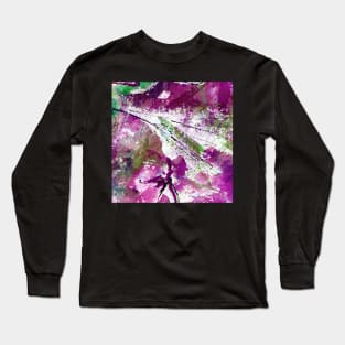 Intuitive Organic Abstract Watercolor in Lavender Long Sleeve T-Shirt